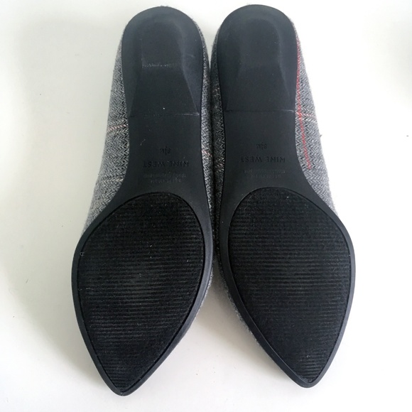 LIKE NEW Tweed Plaid Flats by Nine West - Picture 5 of 6